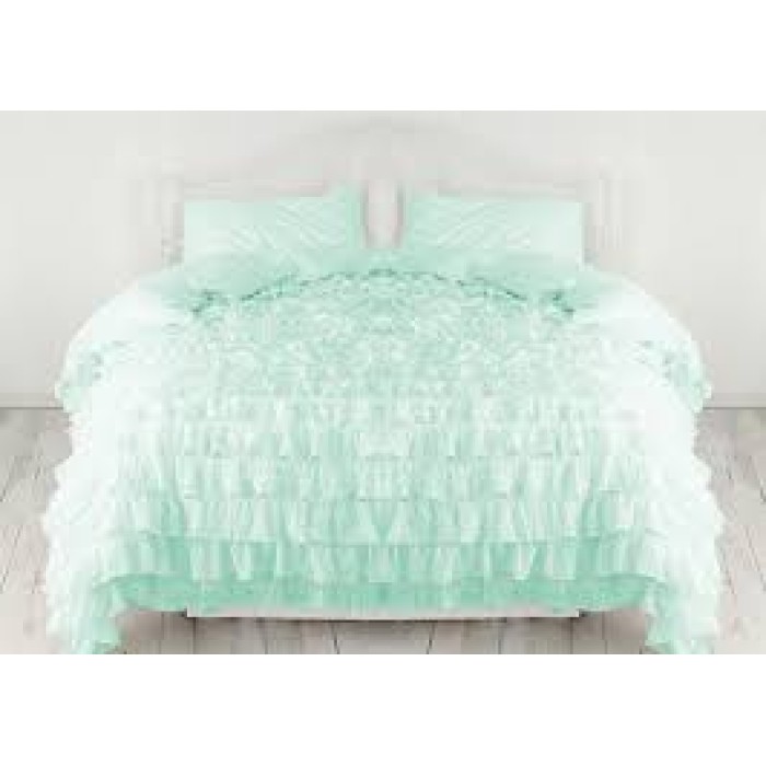 Waterfall Dust Ruffle Duvet Cover Set All Size & Color 1000TC Egyptian cotton