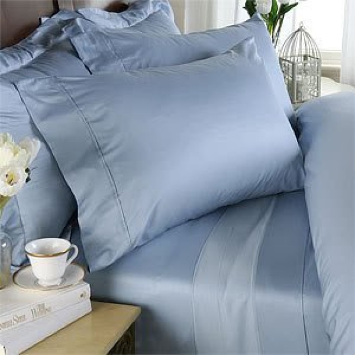 Details about   1000 Thread Count Egyptian Cotton Scala Bedding Items US Sizes Sky Blue Solid*